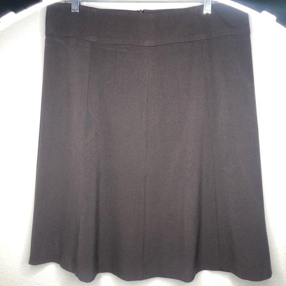 Brown A-line Knee Length Skirt Size 14 - Picture 4 of 7